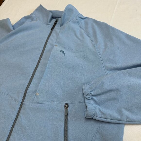 Tommy Bahama Islandzone Blue Canal Oxford Jacket Mens Size XL? Athletic Full Zip - Picture 6 of 8